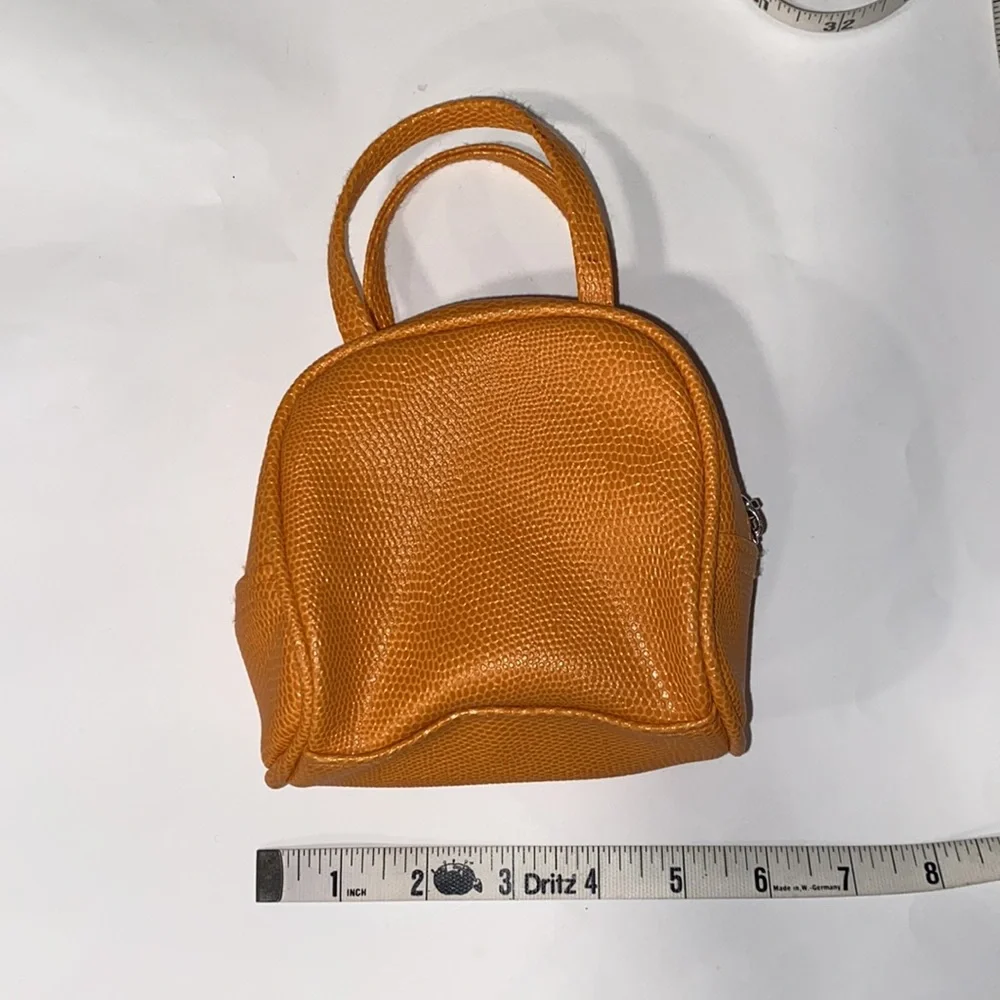 Old Navy Purse Pocket Book Handle Zip Up Side Snap Pocket Orange small